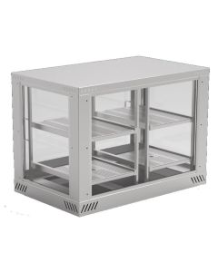 TOP Auftischwärmevitrine mit trockener Wärme 75; 2 x2 Edelstahlroste - herausziehbar GN 1/2(EOG990)