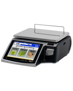 Touch-Screen-Waage TOP D-955 Flach; Selbstbedienung, 6/15 kg - 2/5g; geeicht Touch-Screen 10,4"; Etikettendrucker;, Ethernet; USB; RS232 für Scanneranschluss(EWG825)